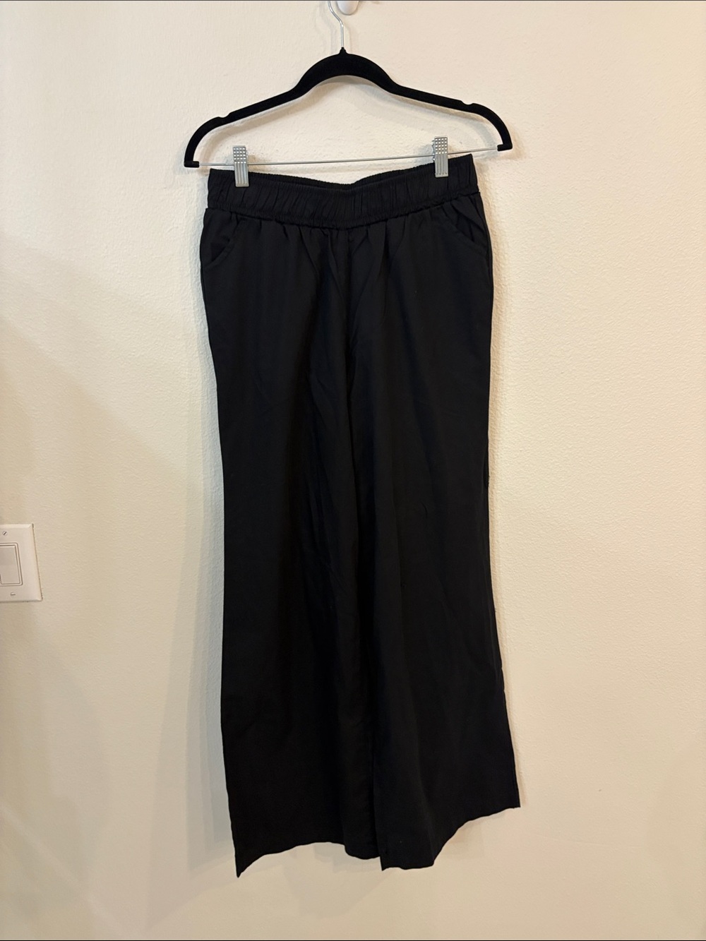 DG2 Diane Gilman Black SoftCell Wide Leg Pull On Pants Size S Small NWT